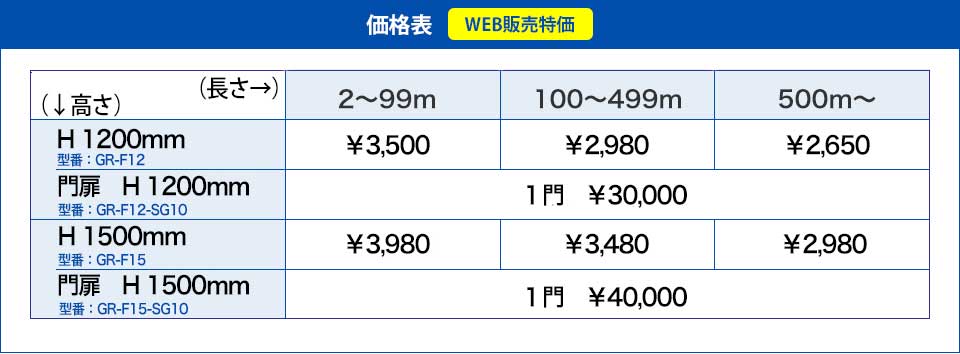 価格表